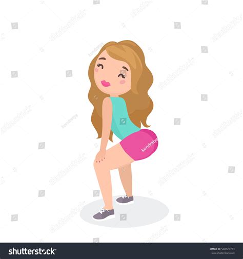 Funny Girl Booty Dance Twerking Cartoon 库存矢量图（免版税）548826733 Shutterstock