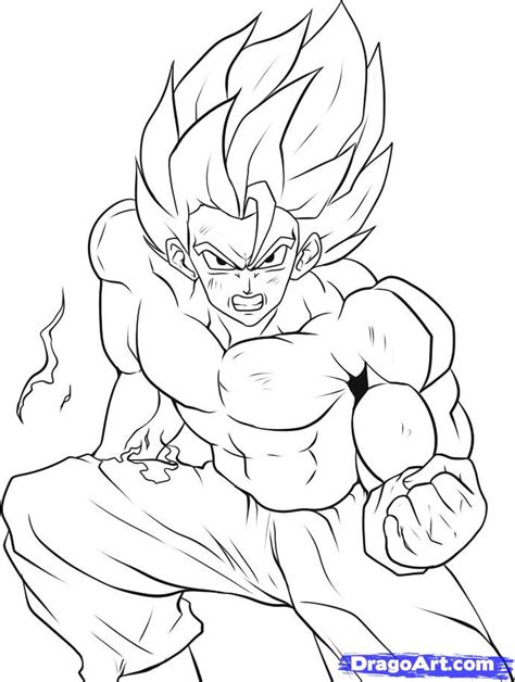 How To Draw A Super Saiyan Step By Step Dragon Ball Z Characters