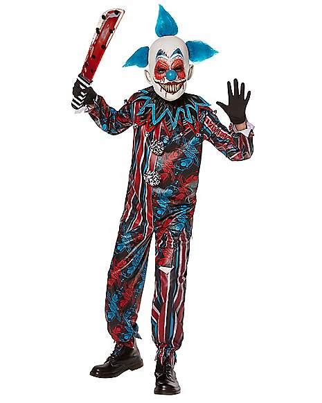 Kids Dark Carnival Clown Costume Home Halloween