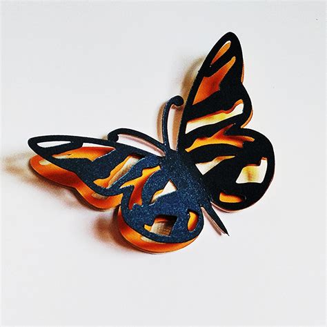 3D BUTTERFLIES SET. SVG Templates. 4 Layered Butterflies. Home | Etsy