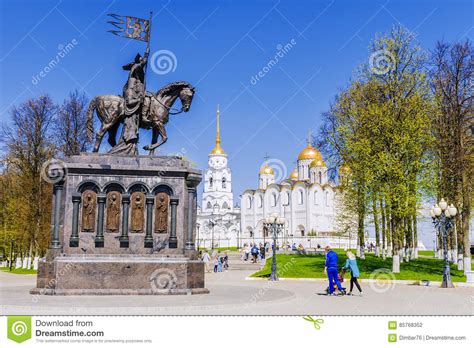 Assumption Cathedral In Vladimir Gold Ring Of Russia Stock Photo