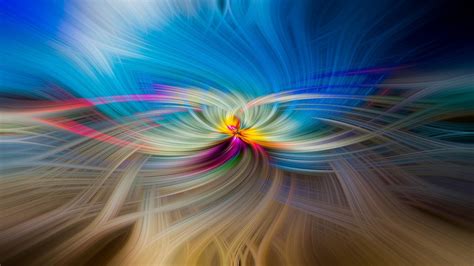 Digital Art Abstract Colorful Cgi Lines Wavy Lines