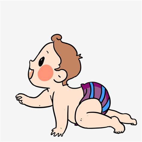 Bebé Gateando Dibujos Animados Pequeño Bebé Png Clipart De Bebé Cute