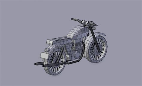Simple Motorcycle Free 3d Model Blend Obj Mtl Free3d