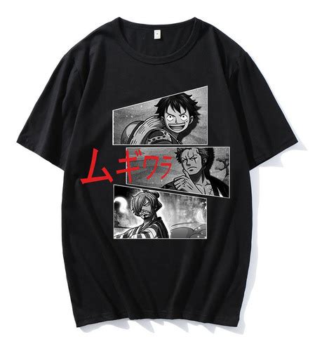 Camisetas Anime One Piece Roronoa Zoro Luffy Harajuku Ruas