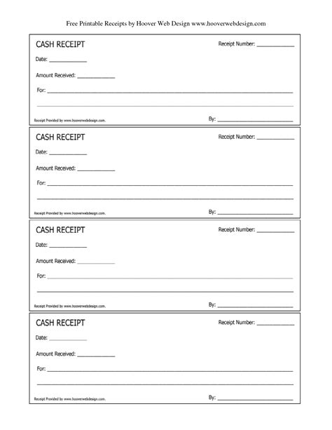 Free Printable Receipt Templates Free Printable Cash Receipts Forms