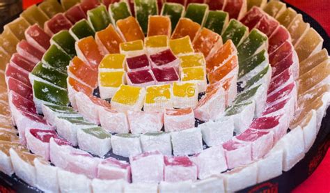 Traditional Turkish Delight Lokum Candy Stock Image Image Of Sugar