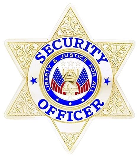 Security Officer 6 Point Star Badge Gold