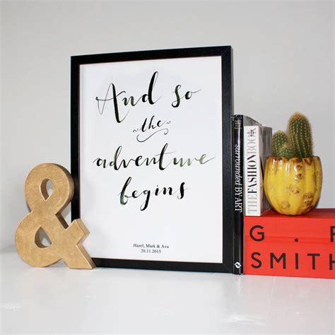 Little by little, one travels far. and so the adventure begins art typography print by ...