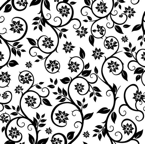 Seamless Floral Pattern Silhouette Of A Floral Clipart Etsy Australia