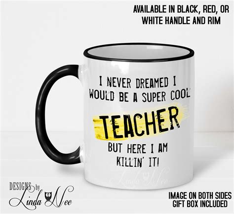 Teacher Appreciation Super Cool Teacher Mug Teacher T For Etsy