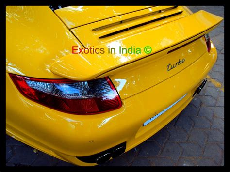 Exotics In India Photos Yellow Porsche 911 Turbo Coupe