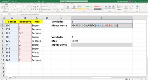 Aprende A Usar La FunciÓn Maxsiconjunto Con Varios Criterios Excel