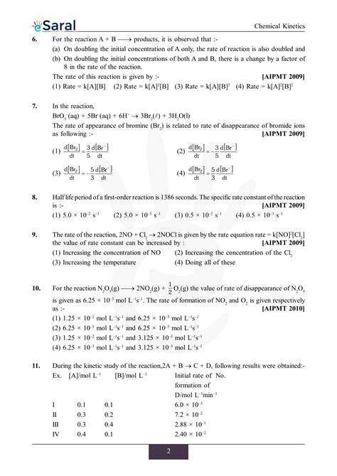 Chemical Kinetics Neet Previous Year Questions With Complete Solutions