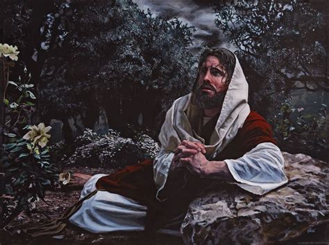 Jesus In The Garden Of Gethsemane Sweating Blood