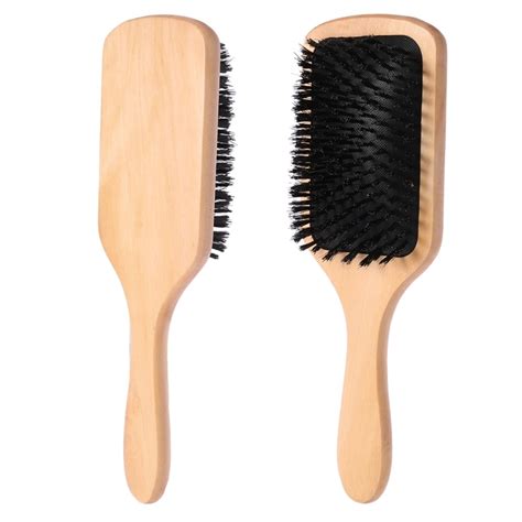 1pc new anti static cushion hair brush comb wooden handle massage head scalp hair salon care