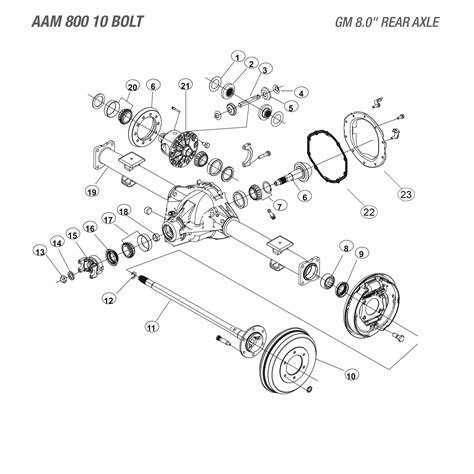 Gm 8 Rear Axle Differential Parts Catalog West Coast Differentials