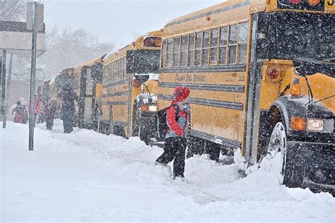 School Bus In Snow Pope County Tribune