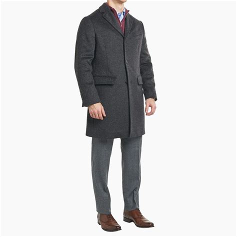 Fulton Wool Cashmere Topcoat Charcoal Peter Manning Nyc