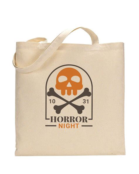 Horror Night Halloween Customized Tote Bags Logo Tote Bags Two Tone