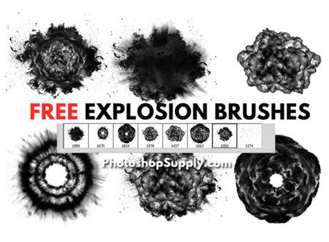 Free Explosion Photoshop Brushes Photoshop Supply