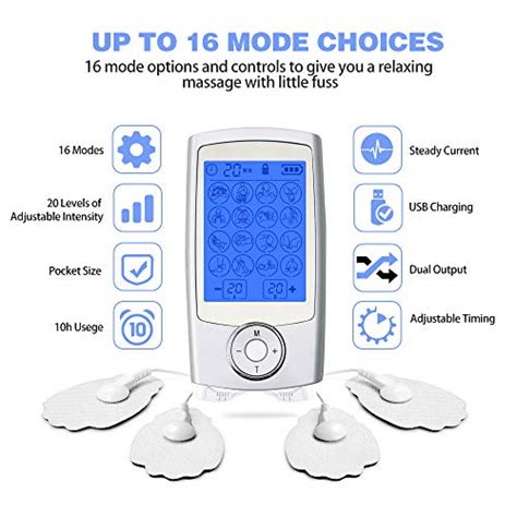 2020 Latest Upgrade Version Dual Channel Rechargeable Tens Unit Muscle