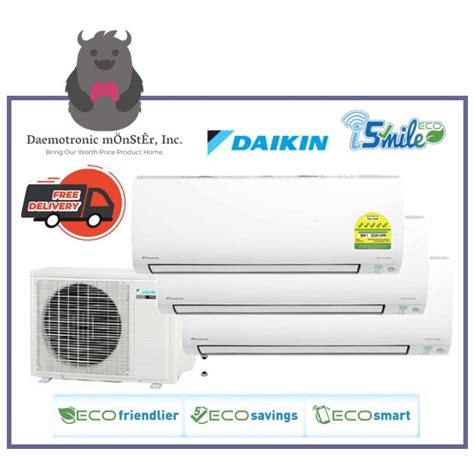 Daikin Ismile System Inverter Aircon R Gas Ticks Wifi Control