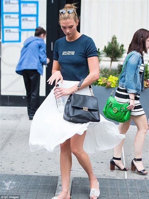 Karlie Kloss Has Marilyn Moment As Skirt Rises Over Grating In NYC Karlie Kloss In This