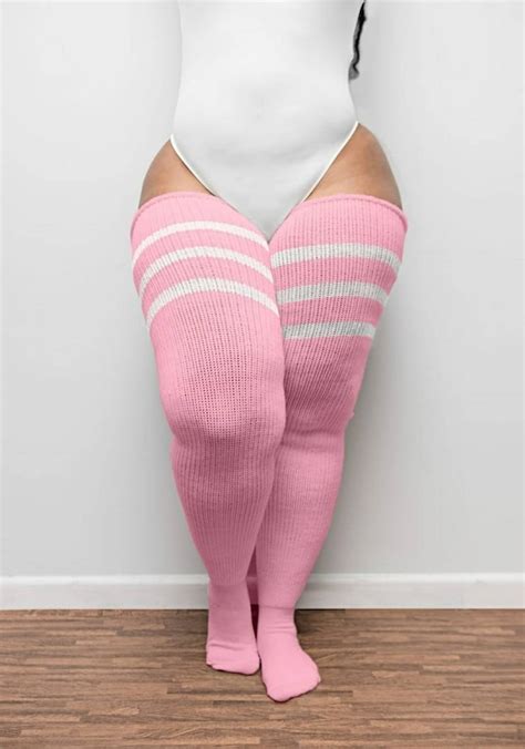 Real Plus Size Thigh Highs Thunda Thighs Long Knee Socks Etsy