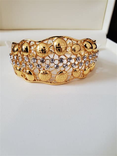 K Gold Plated Dubai Jewelry Set Dubai Bangles And Ring Set Etsy Uk