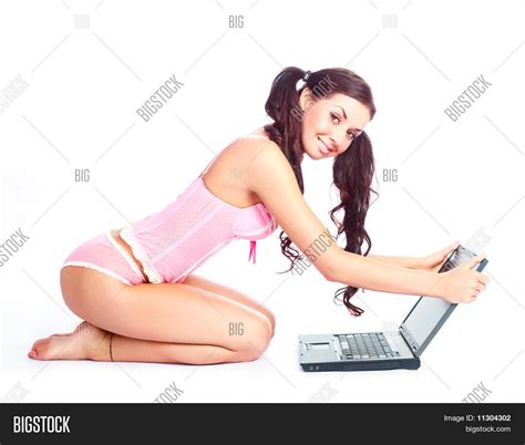Sexy Girl Laptop Image And Photo Free Trial Bigstock