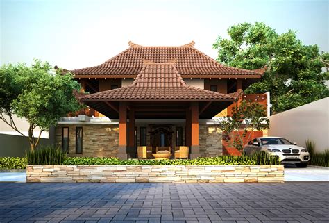 Yuk, bahas satu persatu setelah atap, ciri lain dari desain bali adalah pintu masuknya. 45 Desain Rumah Joglo Khas Jawa Tengah | Desainrumahnya.com