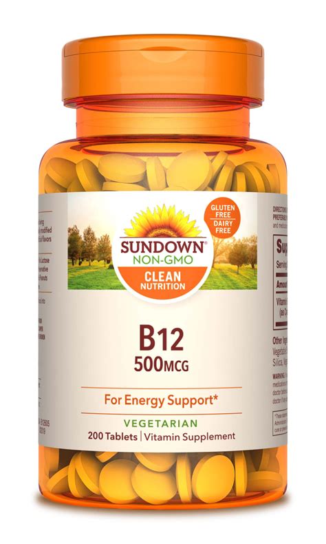 Sundown Naturals® Vitamin B 12 500 Mcg 200 Tablets