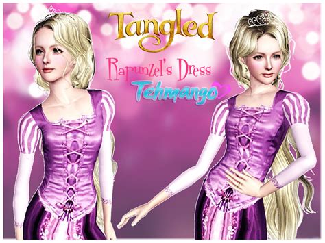 The Sims Resource Tehmango Tangled Rapunzel S Dress