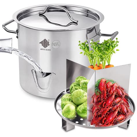 Arc Usa Three In One 10 Gallon 40qt Stainless Steel Stock Pot Tamale