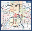 A map of the Lansing area from the 2022 edition MDOT Michigan state map ...