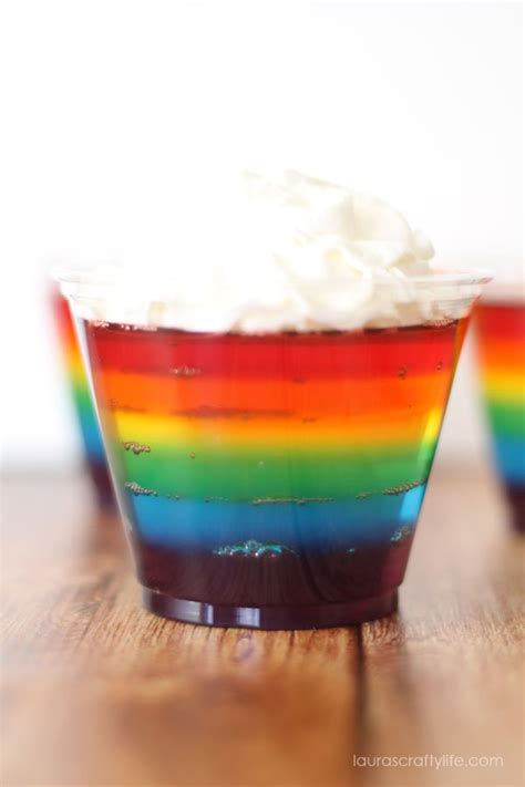 Rainbow Jello Recipe Lauras Crafty Life