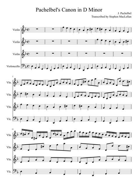 Download and print in pdf or midi free sheet music for canon and gigue in d major, p.37 by johann pachelbel arranged by lemontart for piano (solo). Pachelbel's Canon in D Minor (Just for Fun) sheet music ...