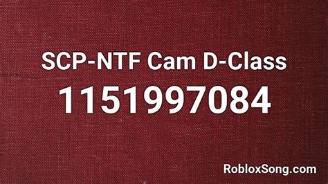 Scp Ntf Cam D Class Roblox Id Roblox Music Codes