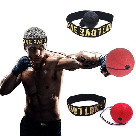 boxing reflex ball set training balls on string punching fight react head ball with headband