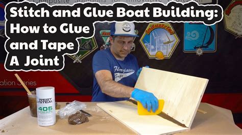 Stitch And Glue Boat Building Gluing The Inside Of The Joint On A