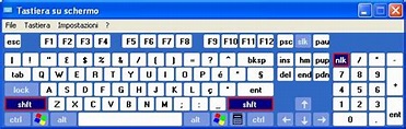 Usare la tastiera su schermo in Windows onscreen keyboard
