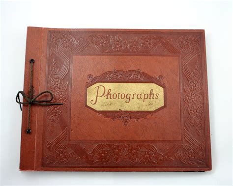 Vintage 1940s Brown Photo Album Photographs Scrapbook Etsy Photo Album Sketch Book