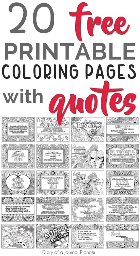 There are so many printable quote coloring pages out there, with some amazing inspirational. Printable Quote Coloring Pages (20 FREE Coloring Quotes!)