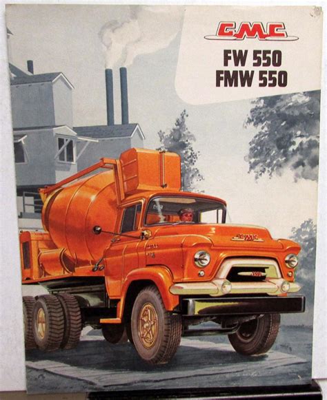 1956 Gmc 550 Fw And Fmw Truck Series Sales Brochure Folder Original