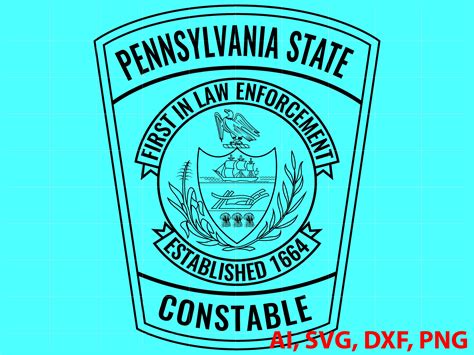Pennsylvania State Law Enforcement Constable Badge Logo Etsy
