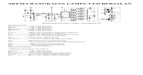 Skema Rangkaian Lampu Led Berjalan