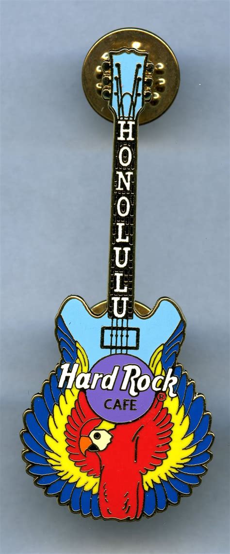 Hard Rock Rock Cafe Guitar Pins Elliot Honolulu Pin Collection