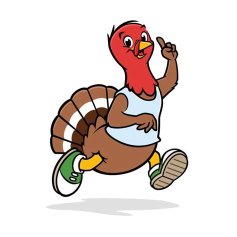Best Running Turkey Cartoon Illustration Illustrations Royalty Free