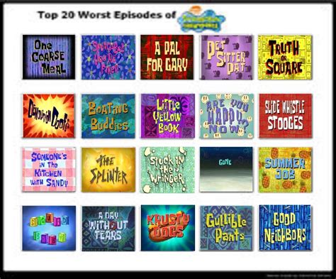 Top 10 Worst Spongebob Episodes By Bluesplendont On Deviantart Vrogue